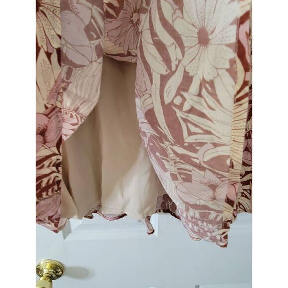 TROVATA Bird of Paradise Makena Skirt, Canela Palm S $278 NWOT - Picture 7 of 10